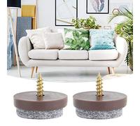 Generic Proteggi Pavimento per Chiodi in Feltro per Mobili in Legno 50 Pezzi, Cuscinetto Antiscivolo Grigio Marrone con Vite in Acciaio Inossidabile, Adatto a Vari Mobili in Legno 7,2 Once (28 mm)