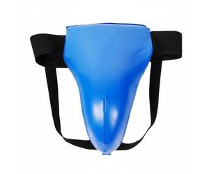 Generic Protezione Uomo per con Cintura Elastica di Supporto Ventilato Facile da Indossare con Aderenza Stabile Adatta per Allenamenti Intensivi Incontri Sportivi , Blu , S