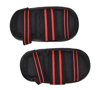 Generic Protezioni per il Collo del Piede Muay Thai Cuscinetto in EVA Protezione per i Piedi Imbottita per Boxe MMA Allenamento di Arti Marziali Fascia Elastica Rosso 9,4x5,5 Cm Paio (BLACK)