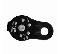 Generic Puleggia Girevole per Carichi Pesanti in Lega di Alluminio per Arrampicata Blocco di Corda Singola con Carico 26KN per Corda da Arrampicata da 12 Mm (BLACK)