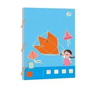 Generic Pull String 3D Geometry Learning Book, Libro modello di apprendimento della geometria 3D di corda con solidi 9/12/15 per bambini, insegnare le formule di volume e area di superficie con design
