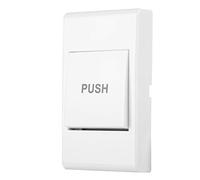 Generic Pulsante di Controllo della Porta Durevole Interruttore a Pulsante Resistente Al Fuoco per il Controllo degli Accessi Adatto per Telaio di Porta Cavo e Installazione a Parete ABS Bianco