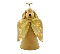Generic Punta per albero di Natale, decorazione con luci, angelo, cane, punta d'albero, vacanze invernali, decorazione per la casa, idee regalo festive