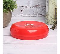 Generic Puntaspilli Magnetico Rotondo con Forte Magnete per Aghi da Cucito e Uncinetti, Resistente e Sicuro, 10 X 10 X 3 Cm, Perfetto per le Forniture Domestiche (rosso)