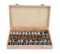 Generic Punti Router, Bit Router Set di Dritti con Custodia per Chiavi Esagni 20pcs Pezzi di in Carburo di Linguaggio di Fresatura in Legno e Bit Scanalatura per il Taglio dell'incisione (#1)