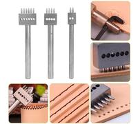 Generic Punzone per Spaziatura 3 Pezzi per Fori Perfetti Nella Pelle da Utilizzare per Intagliare la Pelle per 4 Mm 5 Mm 6 8 (Spaziatura 4mm (2+4+6))