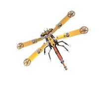 Generic Puzzle 3D in metallo per adulti, 100+kit di modelli meccanici steampunk, kit di puzzle per insetti fai da te da costruire, decorazione da scrivania, regali per adolescenti e adulti (libellula