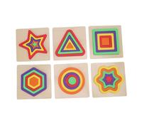 Generic Puzzle a Forma 3D per Bambini Set di Giocattoli Educativi con Colori Vivaci Gioco di Abbinamento Geometrico in Tiglio da 5,9 Pollici per L'apprendimento in età Prescolare