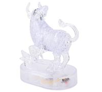 Generic Puzzle di Cristallo Fai-da-te Gioco di Assemblaggio Stimolante il Cervello con Base Luminosa per Bambini 8+ Giocattolo Educativo per lo Sviluppo della Logica e la Decorazione (Toro)