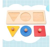 Generic Puzzle Geometrici per i più Piccoli, Enigmi da 30 * 12 * 1 Cm da Afferrare a Mano a Mano, Pannello per Bambini a 3 Colori per Bambini Giocattoli Educativi (Pannelli a tre colori)