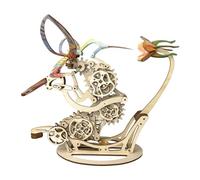 Generic Puzzle in legno 3D per adulti colibrì meccanici colorati fai da te modello di assemblaggio puzzle kit di costruzione, kit di costruzione artigianali per la decorazione della casa-2024