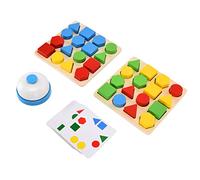 Generic Puzzle Interattivo con Forme Geometriche, Gioco da Tavolo per Scacchi, Giocattolo per lo Sviluppo delle capacità Motorie, Dimensioni della Campana 2,7x1,6 Pollici