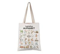 Generic PYOUL Borsa tote australiana con alfabeto australiano regalo per amanti dell'Australia borsa souvenir per le vacanze, Borsa con alfabeto australiano, medium