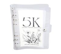 Generic Quaderno Portatile per Sfide di Risparmio in PVC con Scomparto Nascosto per Carte e Contanti, Raccoglitore di Risparmio Familiare per Bambini e Adulti, Perfetto per Vacanze e Celebrazioni (5K)
