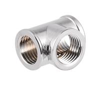 Generic Raccordo a Forma di T Cromato a 3 Vie con Filettatura G1/4 per di Raffreddamento Ad Acqua del PC, Adattatore Durevole per gli Appassionati del Fai da Te, Ideale per gli Appassionati del