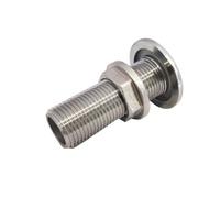 Generic Raccordo Attraversoscafo con Flangia e Contro Lucidato a Specchio Raccordo di Drenaggio Nautico in Acciaio Inox Non Deformabile Connettore, 2 Pollici