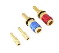 Generic Raccordo Rapido da 2 Pezzi da 8 Mm per Torcia di Saldatura, Set di Adattatori per Gas e Raffreddamento Ad Acqua con Connessione Rapida, in Ottone, Resistente All'usura, Tubo Flessibile M8 con