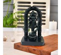 Generic Ram Lalla Idol Ayodhya Murti statua in resina Shree Ram Lalla decorazione per la casa e regali, ufficio, tampone, Mandir decorazione per l'inaugurazione della casa (altezza - 17,8 cm), nero