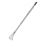 Generic Rastrello da Giardinaggio Telescopico in Acciaio Inossidabile Manico Ergonomico Testine Intercambiabili Adatto per Coltivare Terra Giardino Prato Fiori , 3 Denti