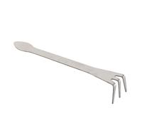 Generic Rastrello per Radici in Acciaio Inossidabile a 3 Punte, Robusto Strumento Ergonomico per la Cura degli Alberi Bonsai e L'aerazione del Terreno