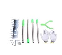 Generic Rastrello per Ricoprire il Prato in Acciaio Resistente per la Rimozione Dell'erba Morta e L'allentamento del Terreno Nei Giardini Domestici, 1,6 M (GREEN)