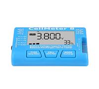 Generic RC CellMeter 8 Tester Digitale per Controllo Batteria Tester di Tensione della Batteria per LiPo Li Ion LiFe NiMH NiCd da 2 a 8S con Lettura Cellulare LCD Test Servo per Utenti di Hobby RC