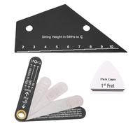 Generic Règle de réglage de l'action des cordes et outil de réglage du manche pour guitare, en acier inoxydable avec graduations faciles à lire, outil de mesure pour guitare.