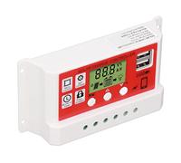 Generic Regolatore di carica solare PWM al litio regolatore fotovoltaico 12 V/24 V con microcontrollore industriale, uscita USB per dispositivi mobili, carica di regolazione PWM 3 fase (10 a)
