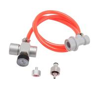 Generic Regolatore Mini Keg Regolatore di Pressione CO2 per Soda/caffè/Birra in Acciaio Inossidabile con Tubo Rosso da 1 M per Birra Fatta in Casa e Feste