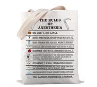 Generic Regole di anestesia Tote Bag Anestesia Tecnico Merchandise Infermiera Anestesista Regalo Anestesia apprezzare Regalo, Regole di anestesia-tb, 36 cm x 32 cm