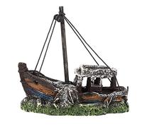 Generic Relitto di una Nave per Acquario, Decorazioni per Acquario Alta Simulazione, Resina, Marrone, Naufragio