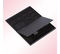 Generic Resistente Supporto per Schede e TF in Alluminio con Interno in EVA per Archiviazione e Facile Trasporto in più Colori Adatto per la Fotografia e il Backup dei Dati (BLACK)