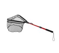Generic Rete da Pesca Galleggiante con Telaio Triangolare Pieghevole in Alluminio con Manico Telescopico a Due Sezioni per Sicura dei Pesci Adatta per La, Array, Rosso