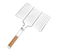 Generic Rete per Barbecue in Rete per Barbecue All'aperto, Ampia Area per Grigliare Carne e Verdure, Manico Pieghevole, Protezione Antiscottatura, Adatta per Picnic e Campeggio