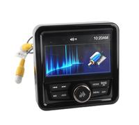 Generic Ricevitore Indicatore Marino Lettore MP5 Bluetooth Impermeabile per Barche Sistemi Audio Opzioni di Riproduzione Multimediale Yacht da 4 Pollici