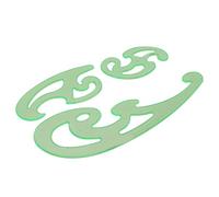 Generic Righello Curvo Francese Modello da Disegno in Plastica Durevole Strumento per Cucire su Misura per Design di Abbigliamento Set da 3 Pezzi per Studenti Designer Ingegneri Architetti