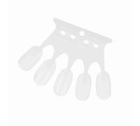 Generic Riutilizzabili 50 Pezzi 4 Colori Suggerimenti per la Pratica di Nail Art Smalto per Manicure Gel Display a Colori Smalto per Unghie in Plastica Che Mostra Anche per Uso Professionale o (WHITE)