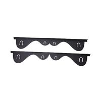 Generic Rivestimento Regolabile per lo Spazio della Stufa in Acciaio Inossidabile Facile Pulizia e una Funzione Pratica, 4 Pezzi per la Domestica (BLACK)