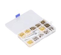 Generic Rivet in Pelle, Strumenti di Lavoro in Pelle 300pcs a Doppio Tappo Rivetti Kit per la Produzione in Strumento di Perforazione in Cuoio con Pinze per Foro