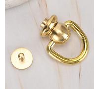 Generic Rivetti Ad Anello in Ottone a D Robusta Vite Prigioniera Chicago per Artigianato in Pelle 10x5mm per Cinture per Bagagli Oro 5 Set per Appassionati di Fai da Te