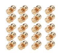 Generic Rivetti in Rame 9 X 8 Mm 20 Pezzi Viti per Chiodini per Capezzoli a Testa Tonda Fai-da-te per Accessori Moda Artigianali in Pelle per Bracciali, Borse, Scarpe in Pelle Oro (Testa di monaco