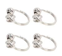 Generic Rivetto a Testa Tonda con Anelli di Trazione Materiale in Ferro Resistente per Artigianato in Pelle 20 Set Chiodi per Viti Chicago in Argento 8x19mm per Fai da Te