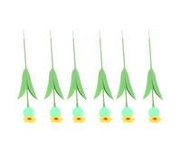 Generic Robusta Mangiatoia per colibrì in Ferro PP in Gomma Morbida per Idratare Api e colibrì, Scelta per gli Appassionati di Giardinaggio (Petali gialli)