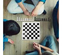 Generic Robusto Set di Scacchiere Internazionali in Plastica con Scacchiera Portatile, Ideale per Spazi Limitati, Appassionati di Scacchi di Tutte le età, Trasparente, 9,8", Gioco di società (WHITE)