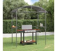 Generic Robusto Telaio in Acciaio, Robusto Tetto in PC, Gazebo per Barbecue da Esterno Dal Design Conveniente con Ripiani Laterali, per Casa, Giardino, Parco