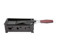 Generic Rotaster per Raclette Al Formaggio con Teglia Antiaderente per la Massima bontà del Formaggio, Mini Set per Raclette Portatile per L'uso Ovunque, Acciaio Al Carbonio, 1 Vassoio per la di