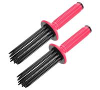 Generic Rullo Arricciacapelli Pettine Fluffy Bigodino Bacchetta Strumenti per Acconciature, 2 Pezzi Bigodino 9,8x2,2 Pollici per lo Styling in Movimento