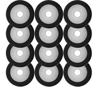 Generic Rullo di Pressione per Nastro Radio e Audio in Plastica Nera, Confezione da 12 Pezzi, Garantisce Contatto Magnetico Pratico e Preciso per Registratori