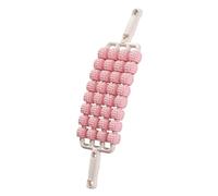 Generic Rullo massaggiante a 4 file per gambe e schiena, strumento manuale pieghevole multifunzionale per addome, braccia, gambe e pancia, Rosa