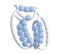 Generic Rullo massaggiante con fascia da 20 ruote, rullo relax per massaggio alle gambe, morsetti circolari per polpacci, blu